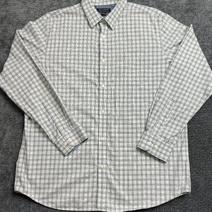 Banana Republic Men’s Button Down Shirt XL Standard Fit Brown Green Plaid Cotton